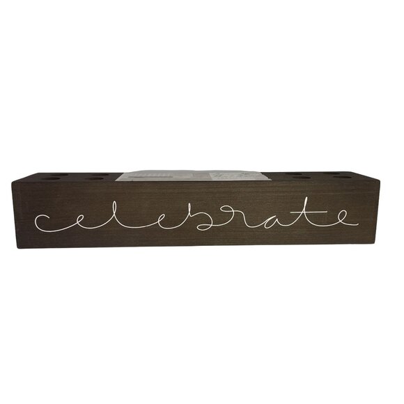 Farmhouse Centerpiece Candle Holder 16"x3"x3" thanksgiving birthday holiday - Picture 1 of 5